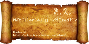 Müllerleily Kázmér névjegykártya